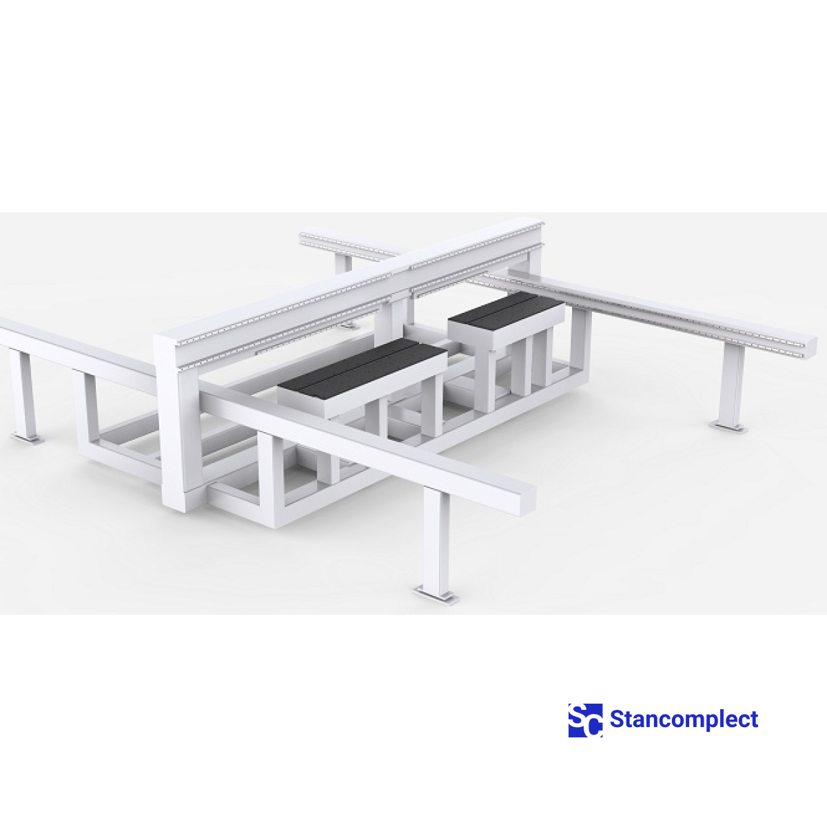 CNC drilling center KD-812ZA with two working tables, six drilling groups and milling with tool change